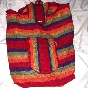 Large Multicolor Woven PINZON Bag | BOHO Hipster |